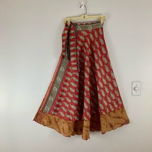 Reversible Maxi Wrap Skirt